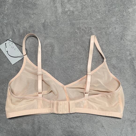 Negative Underwear Sieve Non Wire Bra Size 3 Peach Mesh Wire Bralette New - Picture 2 of 6
